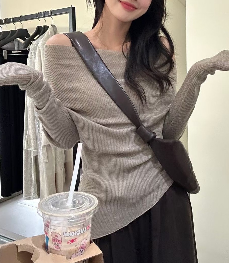 OLA東大門㊣代購女裝新款25秋冬休閑職業真品時尚推薦長袖T恤mellor/OLA長袖T恤