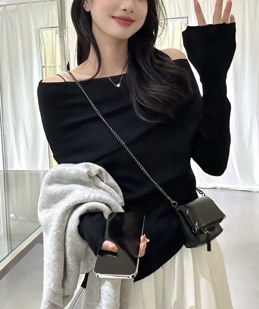OLA東大門㊣代購女裝新款25秋冬休閑職業真品時尚推薦長袖T恤mellor/OLA長袖T恤