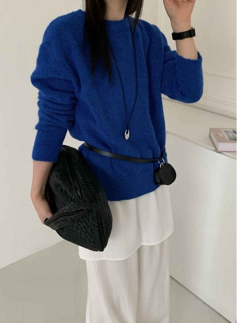 DOUZEMOIS東大門㊣代購女裝新品人氣25秋冬時尚針織衫不含腰包DOUZEMOIS針織衫