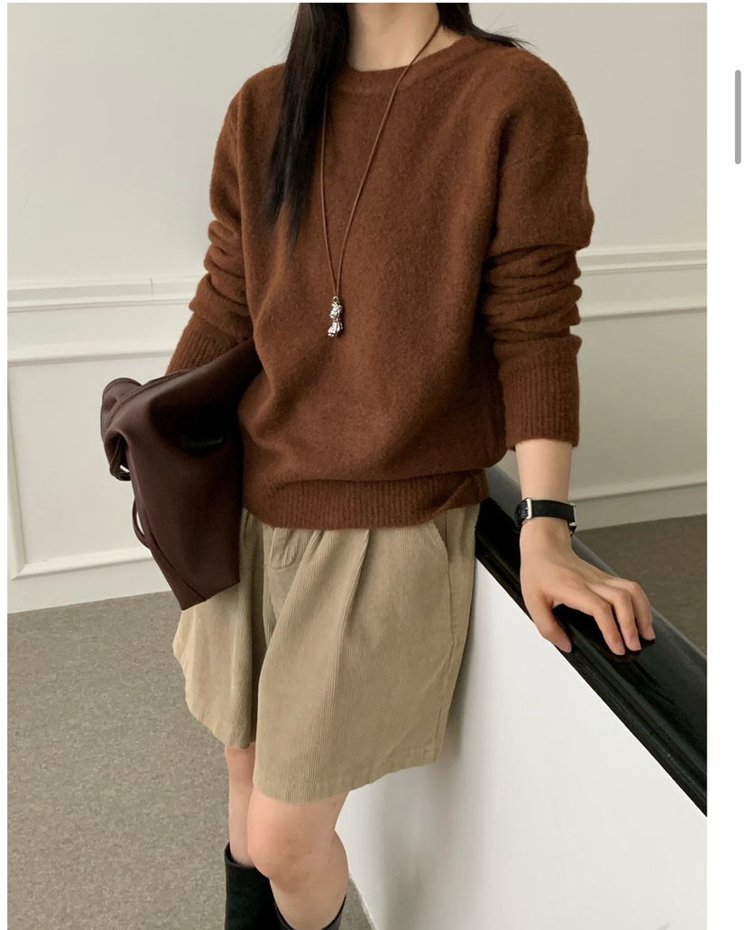 DOUZEMOIS東大門㊣代購女裝新品人氣25秋冬時尚針織衫不含腰包DOUZEMOIS針織衫圖色3