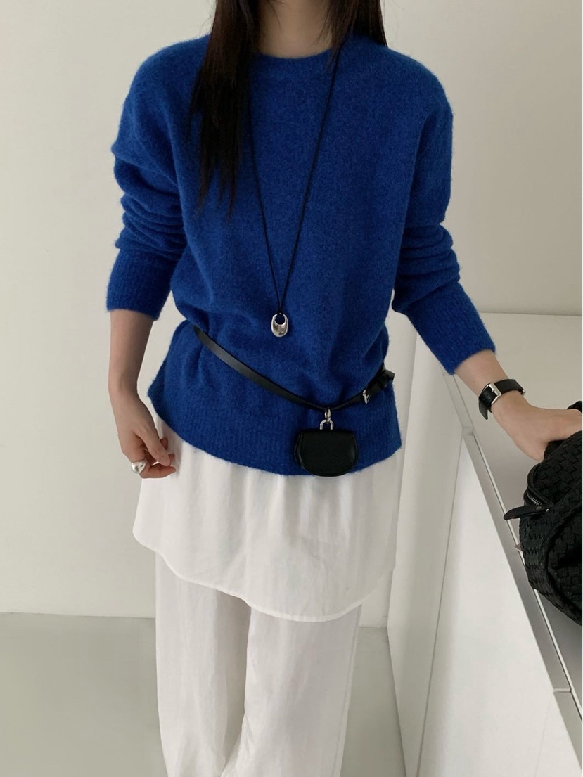 DOUZEMOIS東大門㊣代購女裝新品人氣25秋冬時尚針織衫不含腰包DOUZEMOIS針織衫圖色4