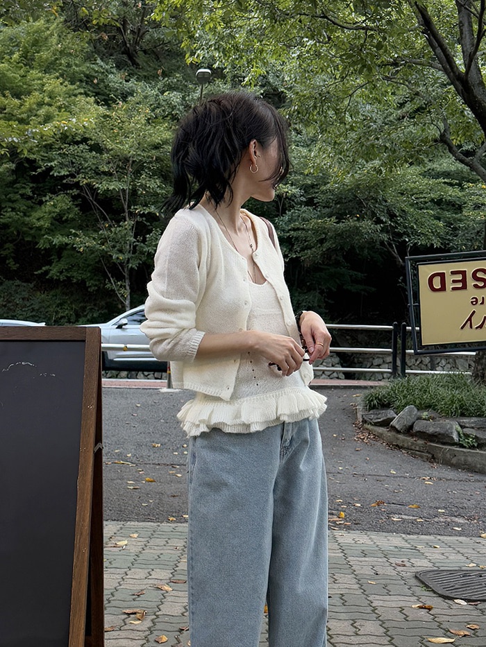 FRILL-T東大門㊣直郵女裝新品25秋冬熱賣套裝褶邊針織套裝FRILL-T套裝