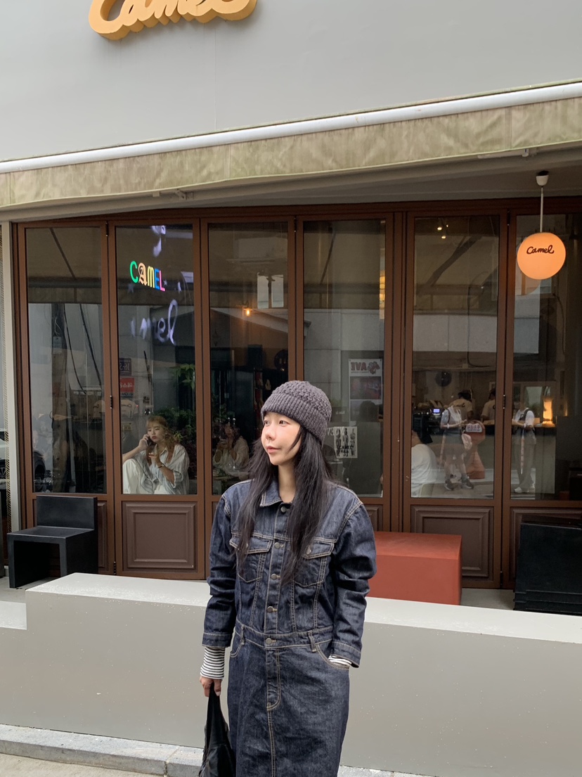 SUNDER MARKET韓國代購㊣女士新品25秋冬真品熱賣休閑長裙SUNDER MARKET長裙