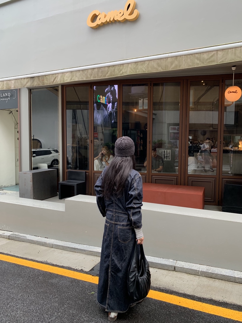 SUNDER MARKET韓國代購㊣女士新品25秋冬真品熱賣休閑長裙SUNDER MARKET長裙