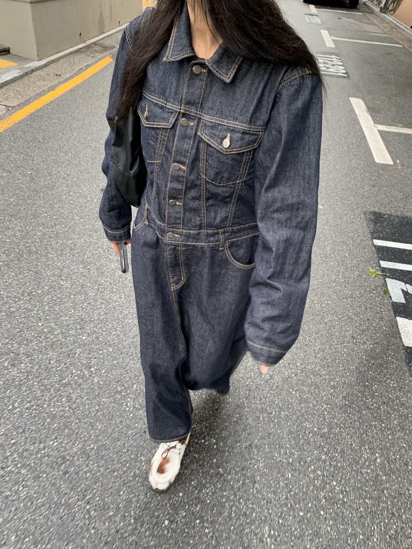 SUNDER MARKET韓國代購㊣女士新品25秋冬真品熱賣休閑長裙SUNDER MARKET長裙