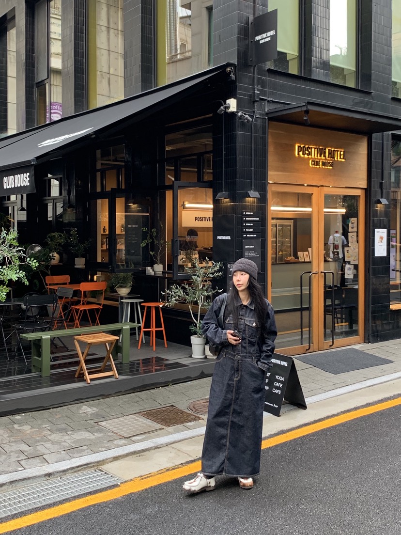 SUNDER MARKET韓國代購㊣女士新品25秋冬真品熱賣休閑長裙SUNDER MARKET長裙