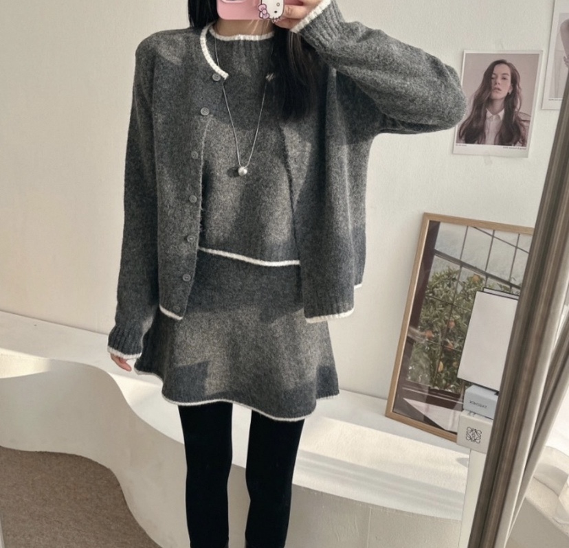 DOUZEMOIS東大門㊣代購女裝新品職業25秋冬人氣時尚套裝三件套DOUZEMOIS套裝