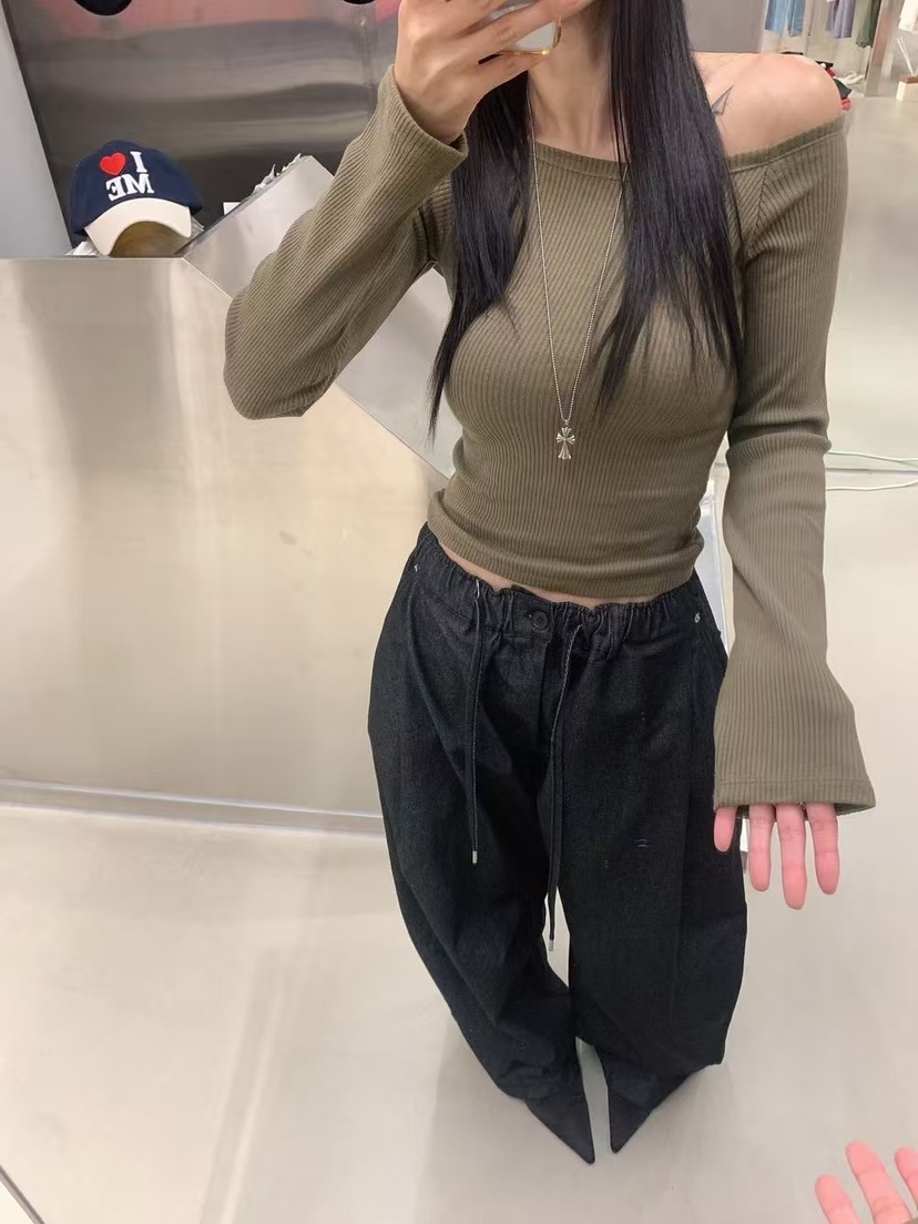 BADCALM東大門㊣直郵女裝新品職業休閑25秋冬真品熱賣長袖T恤BADCALM長袖T恤