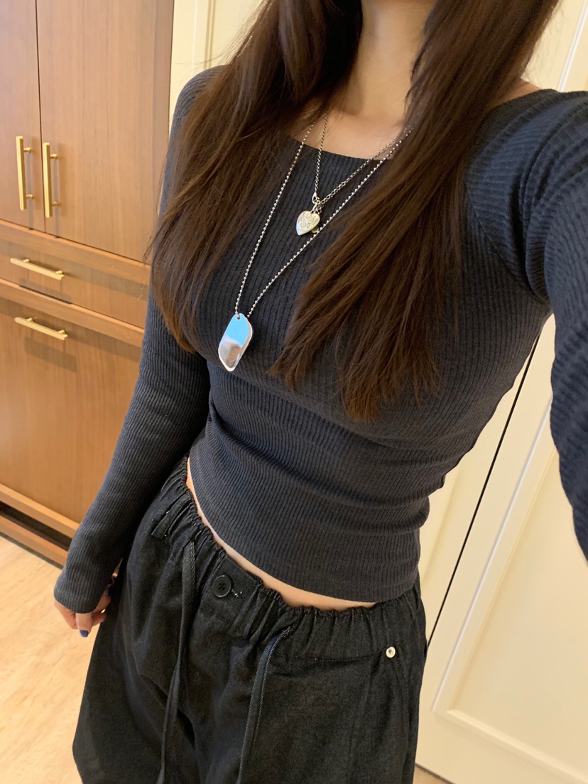 BADCALM東大門㊣直郵女裝新品職業休閑25秋冬真品熱賣長袖T恤BADCALM長袖T恤圖色4