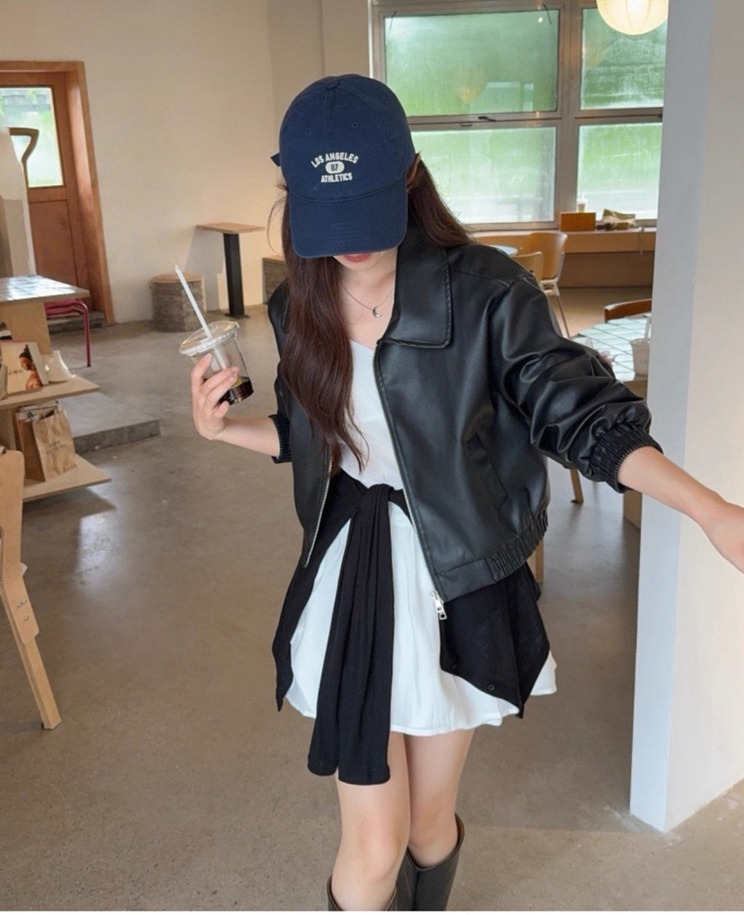 DOUZEMOIS東大門㊣直郵女士新品人氣真品熱賣時尚職業25秋冬皮衣DOUZEMOIS皮衣