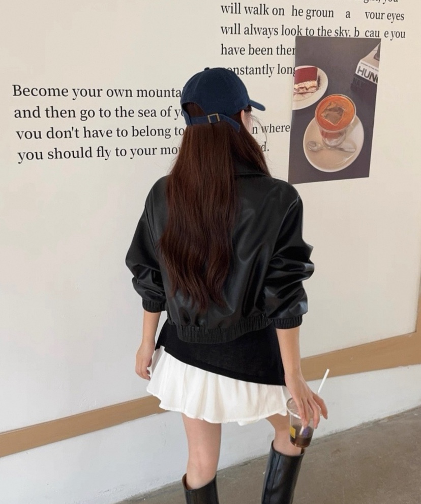 DOUZEMOIS東大門㊣直郵女士新品人氣真品熱賣時尚職業25秋冬皮衣DOUZEMOIS皮衣