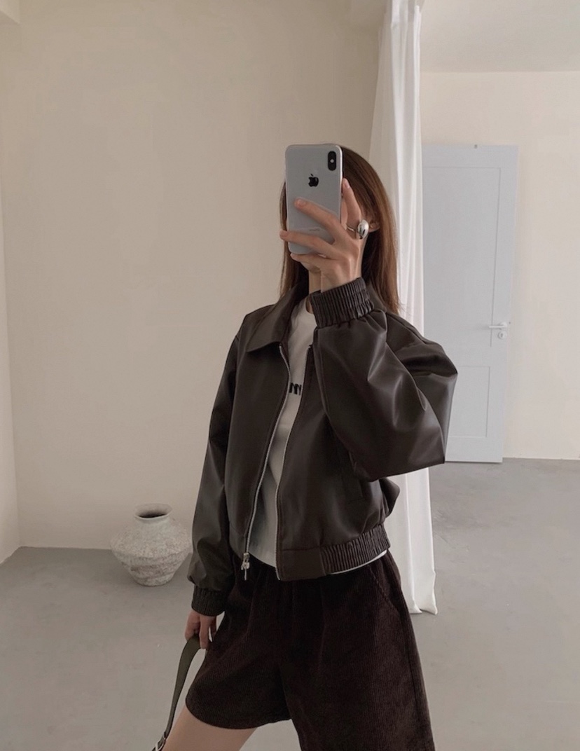 DOUZEMOIS東大門㊣直郵女士新品人氣真品熱賣時尚職業25秋冬皮衣DOUZEMOIS皮衣