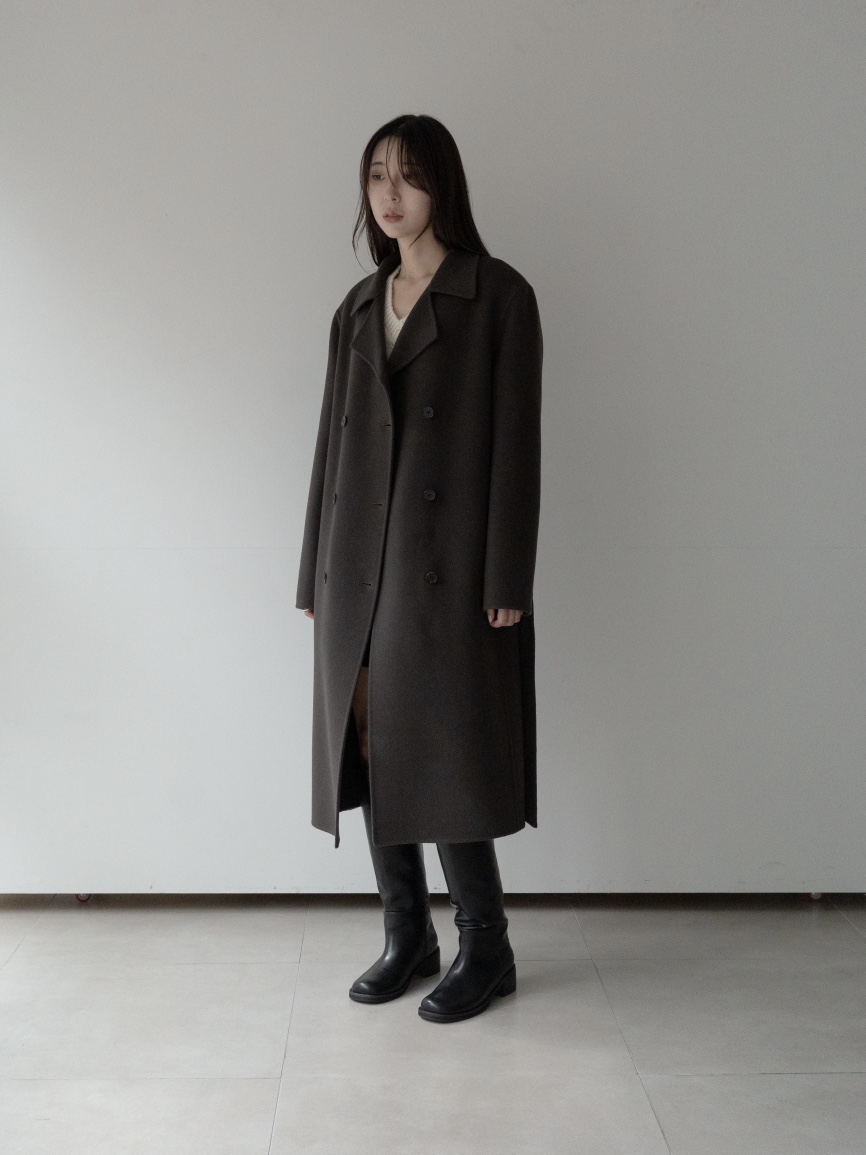 CULLUM韓國代購㊣女士新款人氣熱賣25秋冬休閑真品中長款大衣CULLUM中長款大衣