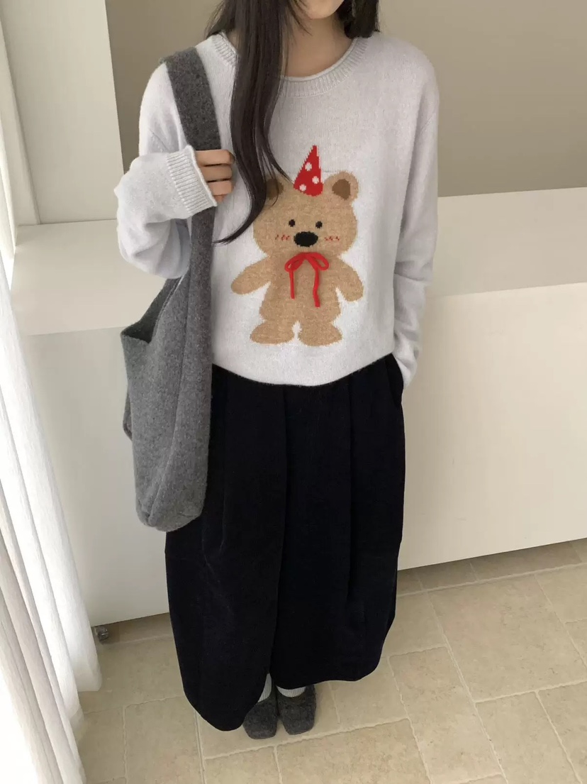 DOUZEMOIS東大門㊣實拍女裝新款25秋冬職業熱賣人氣時尚針織衫DOUZEMOIS針織衫圖色3
