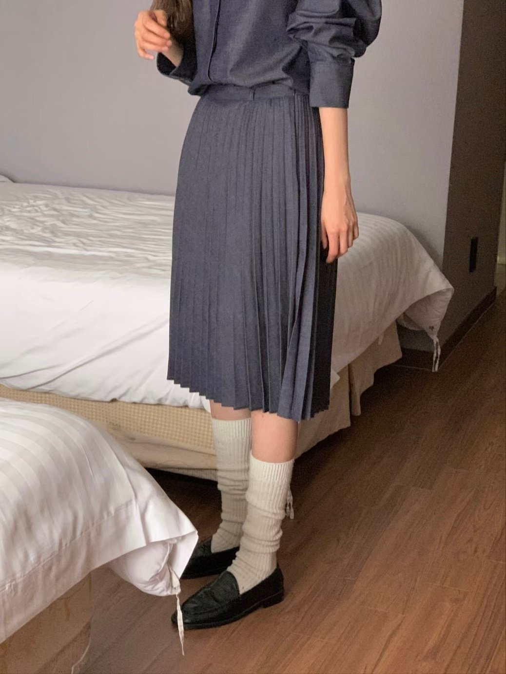 vol-ant東大門㊣實拍女裝新款25秋冬時尚休閑半身裙中短裙VOLANT半身裙/中短裙