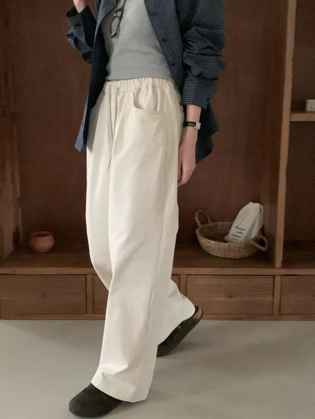 BILLOW東大門㊣實拍女士新款25秋冬時尚熱賣休閑休閑褲水洗棉BILLOW休閑褲