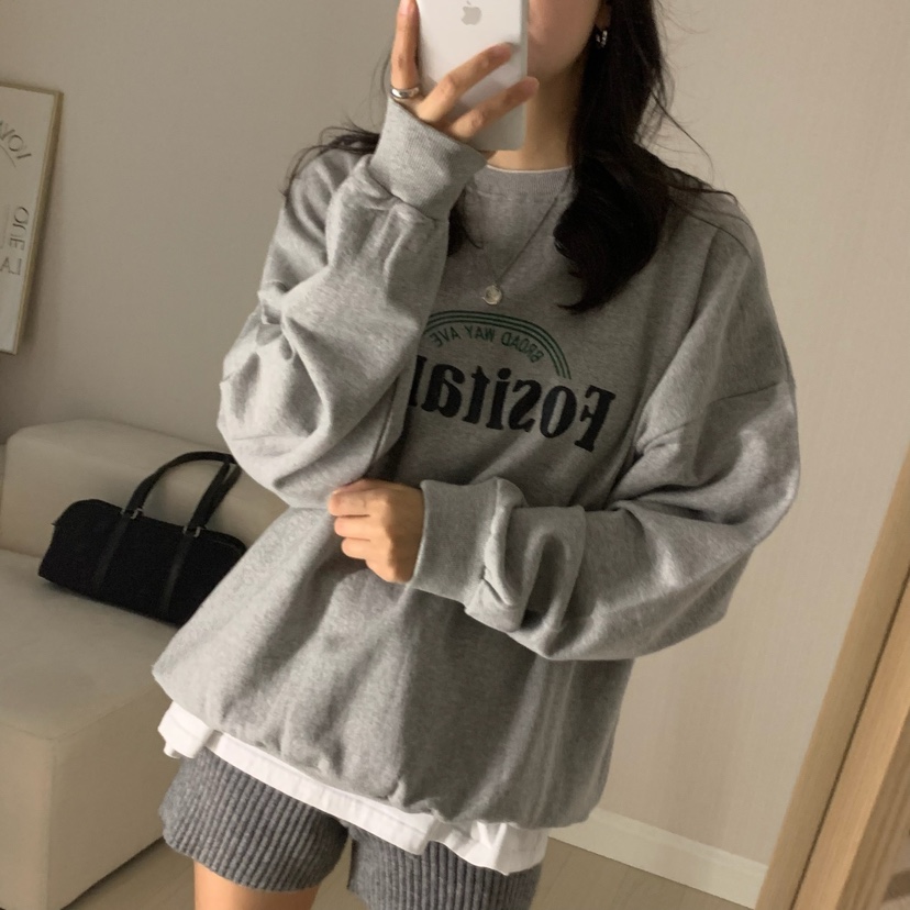HELLO JINI東大門㊣代購女裝新品職業真品25秋冬熱賣休閑衛衣HELLO JINI衛衣圖色2