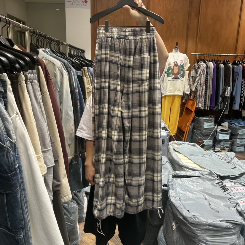 GARMENT-P韓國代購㊣女裝新款真品推薦人氣職業休閑褲格紋GARMENT休閑褲