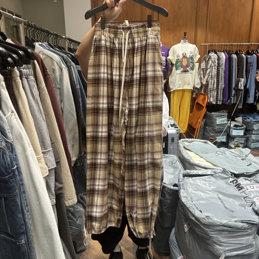 GARMENT-P韓國代購㊣女裝新款真品推薦人氣職業休閑褲格紋GARMENT休閑褲圖色1