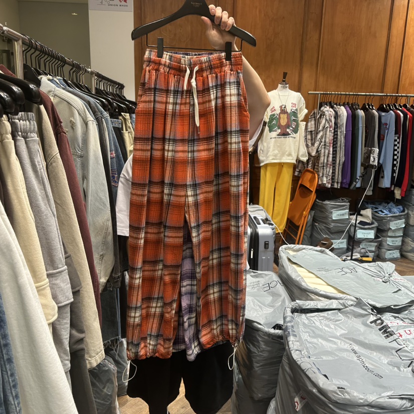 GARMENT-P韓國代購㊣女裝新款真品推薦人氣職業休閑褲格紋GARMENT休閑褲圖色4
