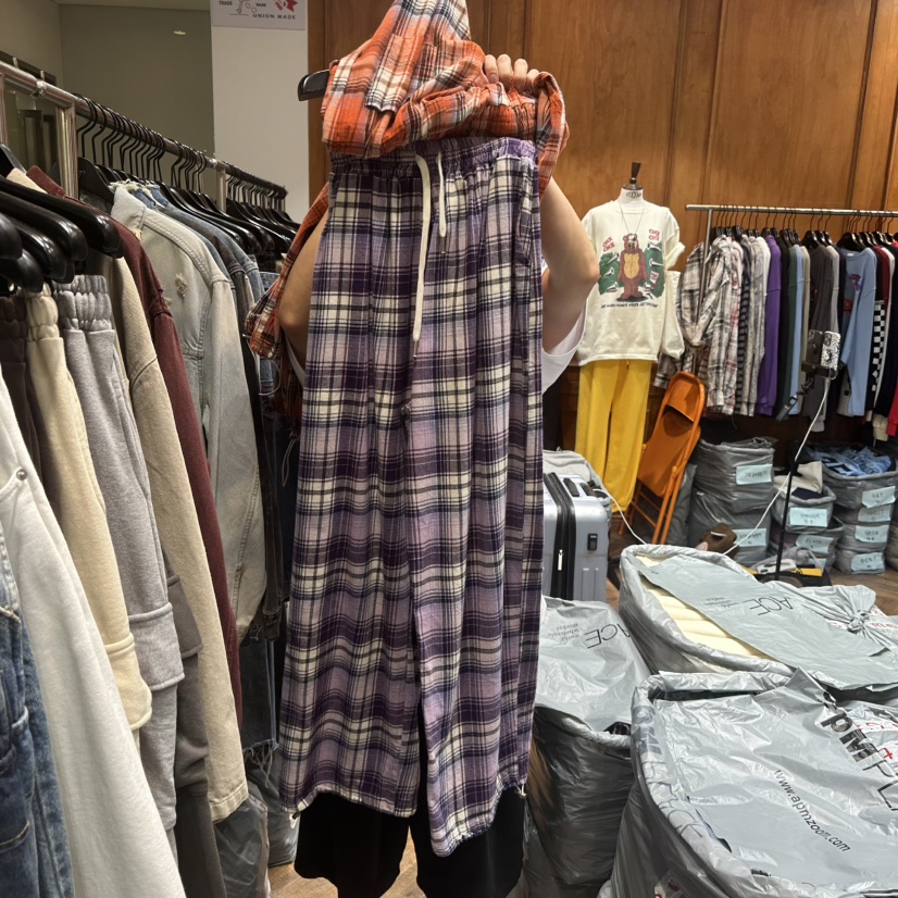 GARMENT-P韓國代購㊣女裝新款真品推薦人氣職業休閑褲格紋GARMENT休閑褲圖色5