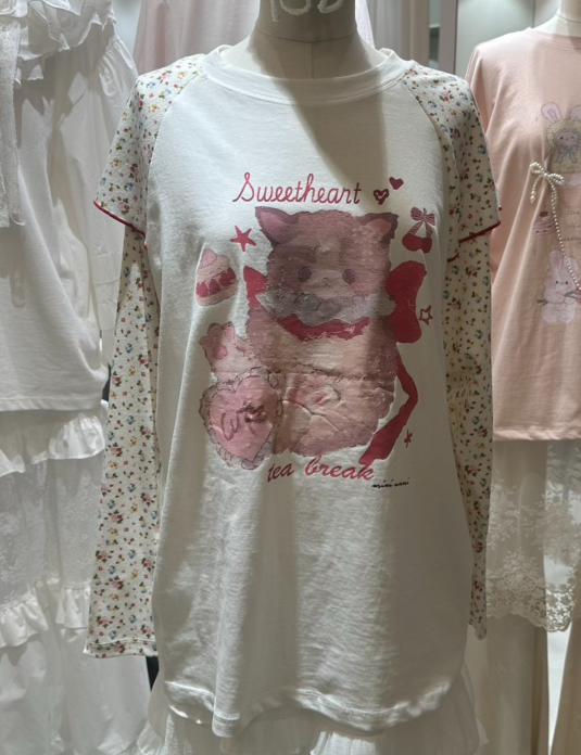 MINI UNNI韓國直郵㊣女士新品休閑職業真品時尚長袖T恤復古MINI UNNI長袖T恤圖色3