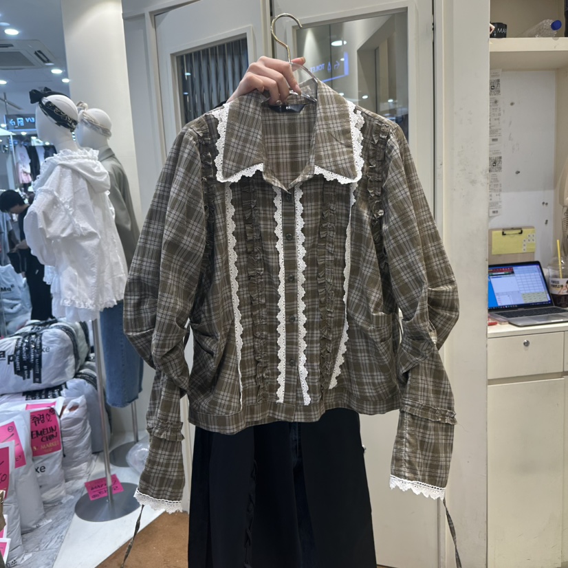 81 MARKET-L韓國直郵㊣女裝新款時尚熱賣人氣真品襯衫蕾絲衫81 MARKET-L襯衫/蕾絲衫圖色2
