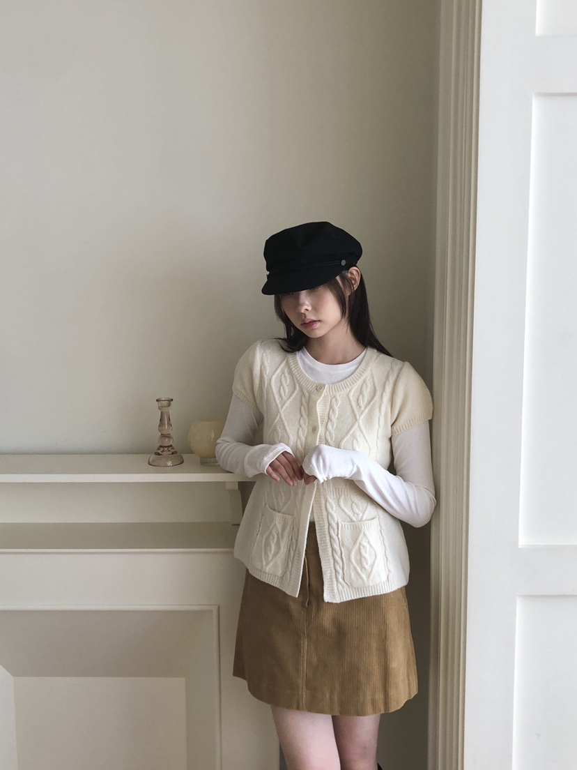 THE ABLE東大門㊣實拍女裝新品熱賣時尚職業針織衫口袋開衫THE ABLE/TA針織衫