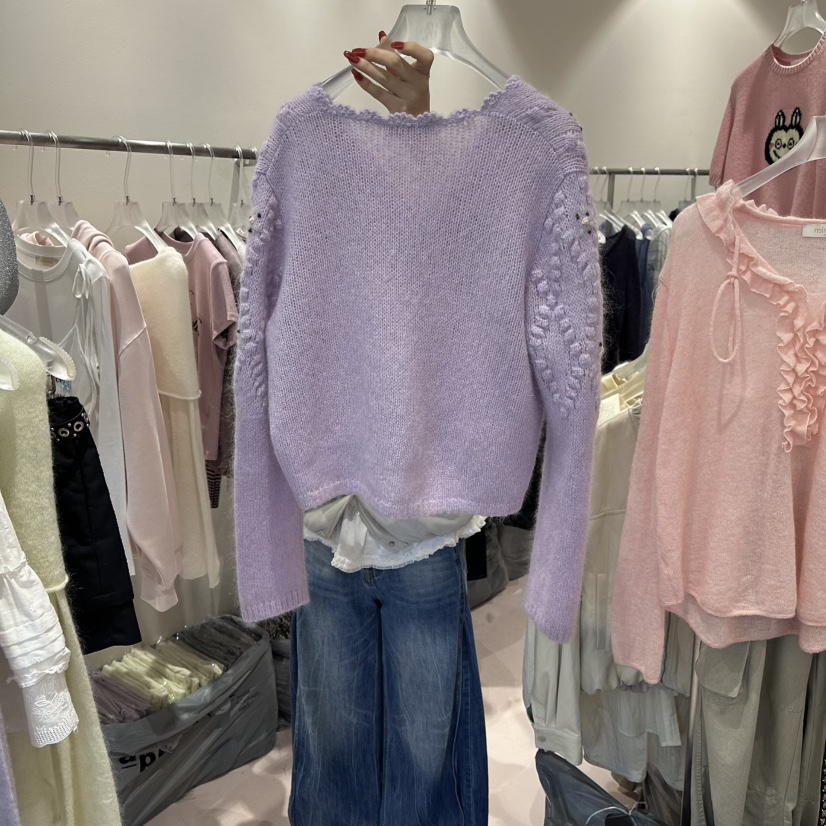 MIMME東大門㊣直郵女裝新品真品休閑推薦25秋冬毛衣不含內搭MIMME毛衣
