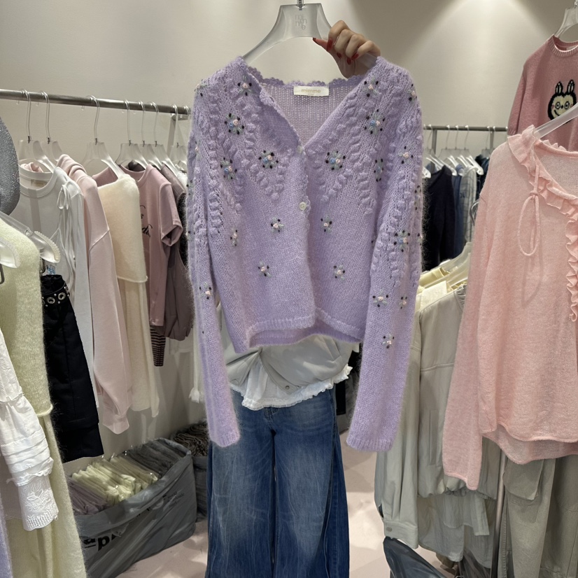 MIMME東大門㊣直郵女裝新品真品休閑推薦25秋冬毛衣不含內搭MIMME毛衣圖色2