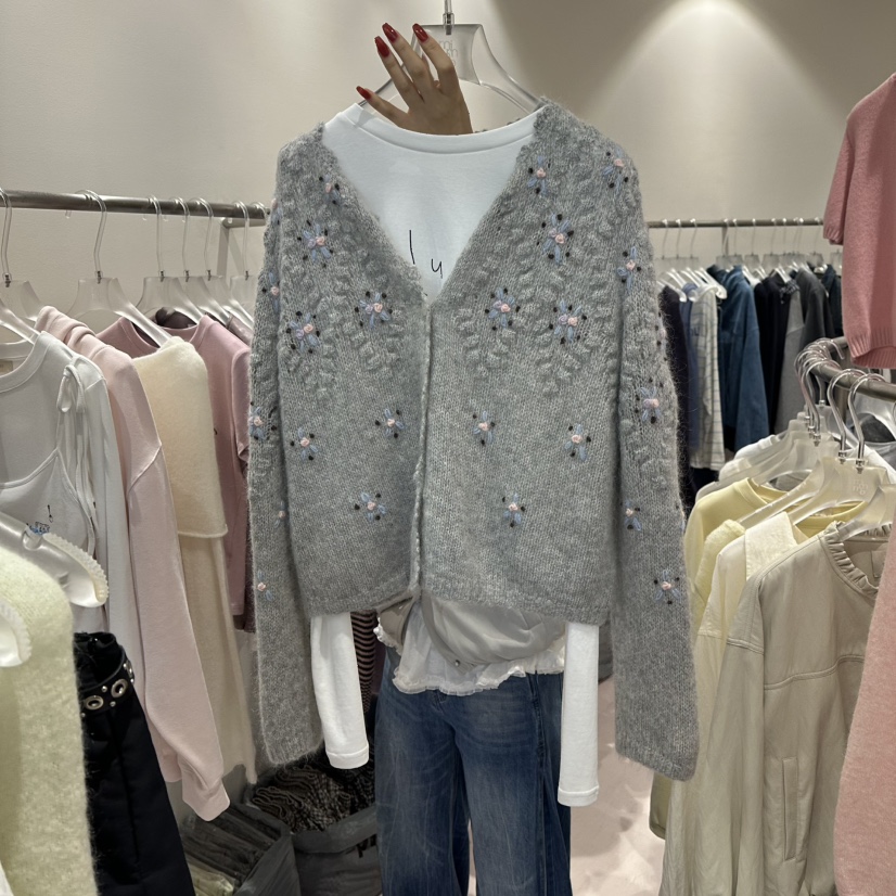 MIMME東大門㊣直郵女裝新品真品休閑推薦25秋冬毛衣不含內搭MIMME毛衣圖色3