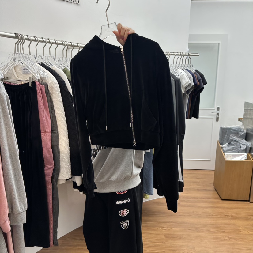 GABIZON東大門㊣直郵女士新品熱賣夾克天鵝絨連帽拉鏈連帽拉鏈衫GABIZON夾克圖色4