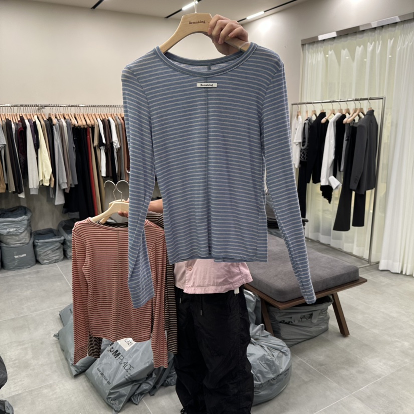 URBANSTORY/REMAKING東大門㊣實拍女裝新款時尚職業長袖T恤Remaking/URBANSTORY長袖T恤圖色2