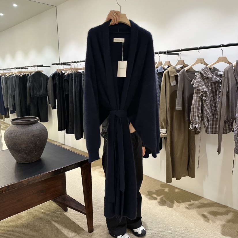 VEGETABLE韓國代購㊣女裝新品真品熱賣休閑職業長款風衣浣熊VEGETABLE長款風衣圖色3
