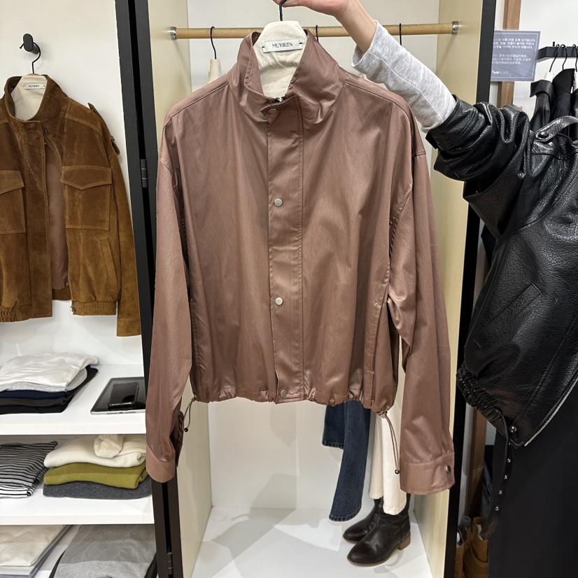 MUYBIEN東大門㊣實拍女裝新品人氣熱賣時尚休閑25秋冬職業夾克MUYBIEN夾克圖色1