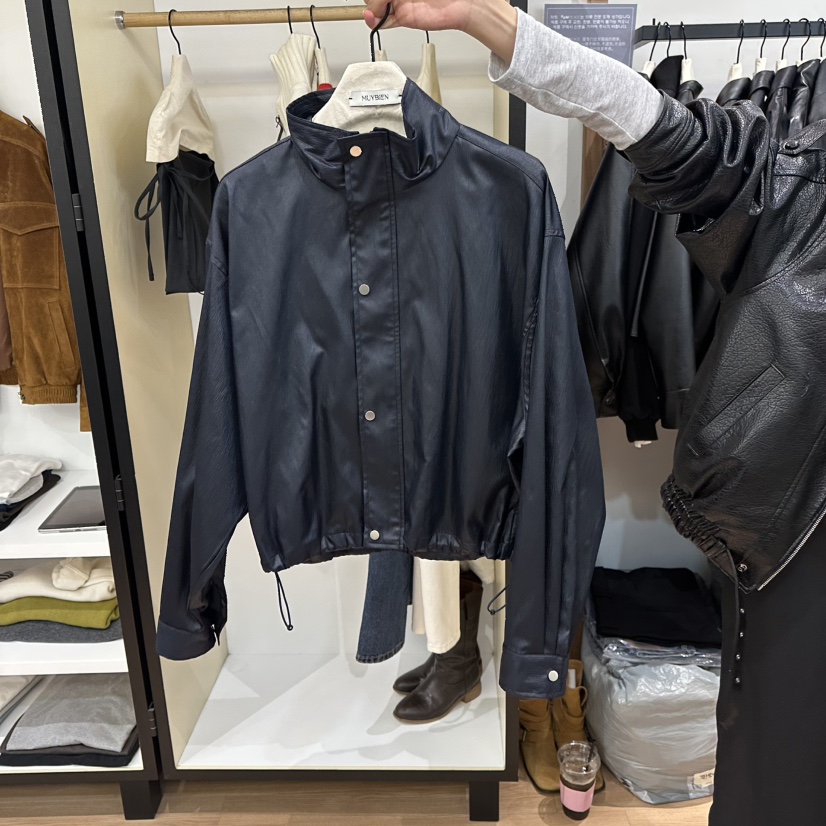 MUYBIEN東大門㊣實拍女裝新品人氣熱賣時尚休閑25秋冬職業夾克MUYBIEN夾克圖色3