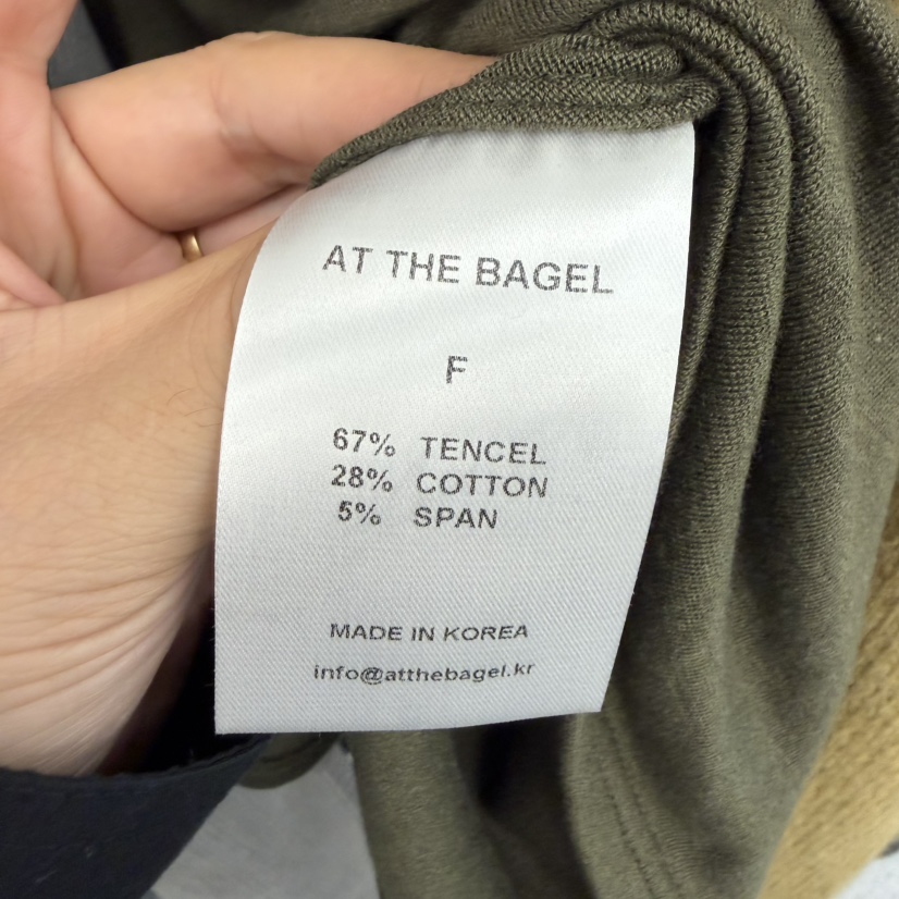 AT THE BAGEL東大門㊣實拍女裝新款休閑25秋冬熱賣長袖T恤AT THE BAGEL長袖T恤