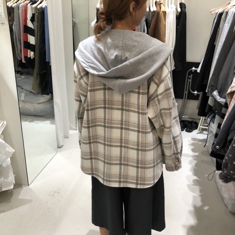YUNBAL東大門㊣代購女裝新款休閑熱賣時尚職業夾克格紋連帽YUNBAL夾克