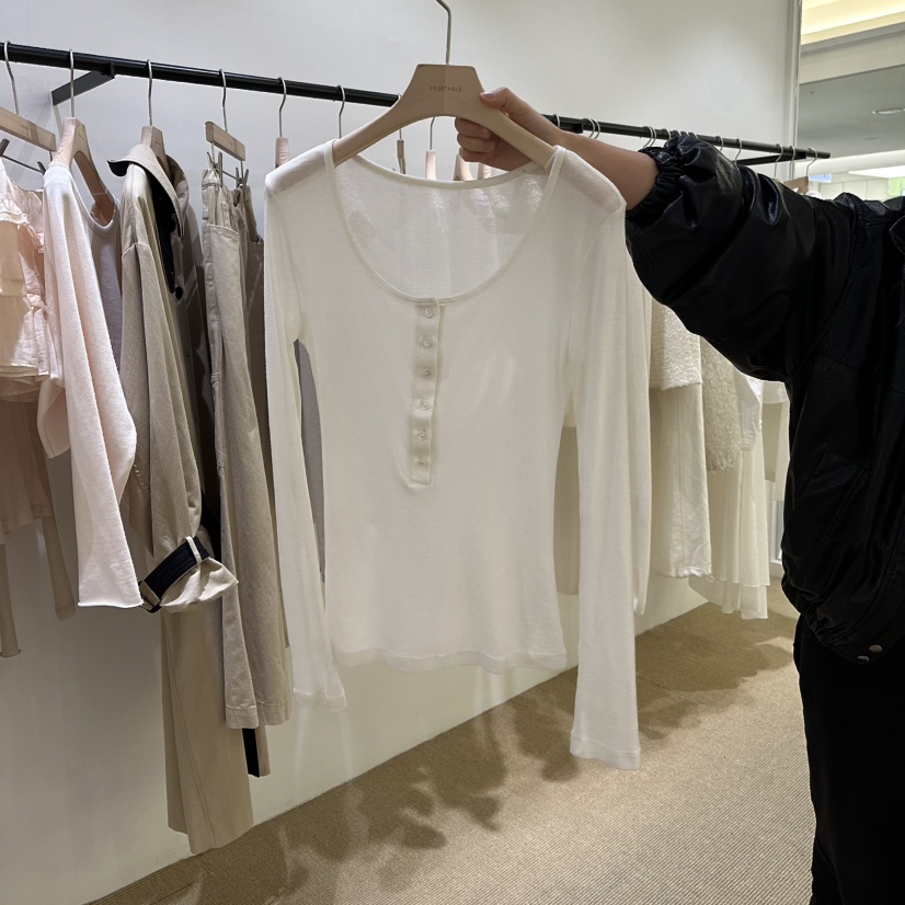 VEGETABLE韓國直郵㊣女裝新品人氣休閑25秋冬時尚推薦長袖T恤VEGETABLE長袖T恤圖色1
