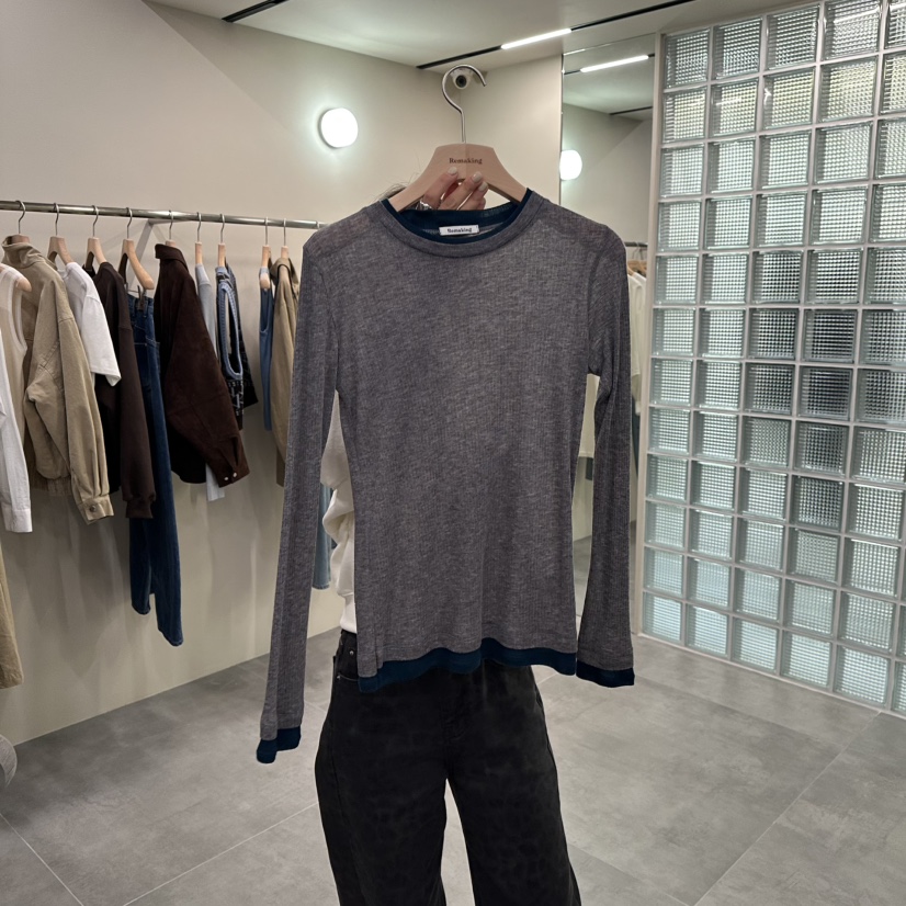 URBANSTORY/REMAKING東大門㊣直郵女裝新款推薦休閑長袖T恤Remaking/URBANSTORY長袖T恤圖色2