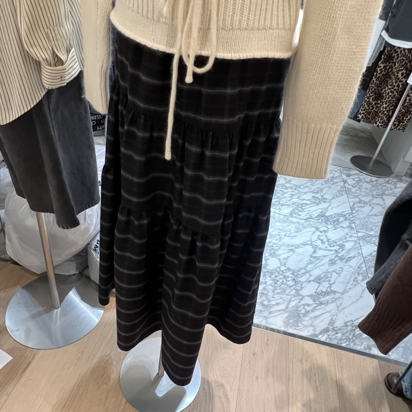 MEET ME東大門㊣直郵女士新款休閑25秋冬半身裙中短裙不含腰帶MEET ME半身裙/中短裙