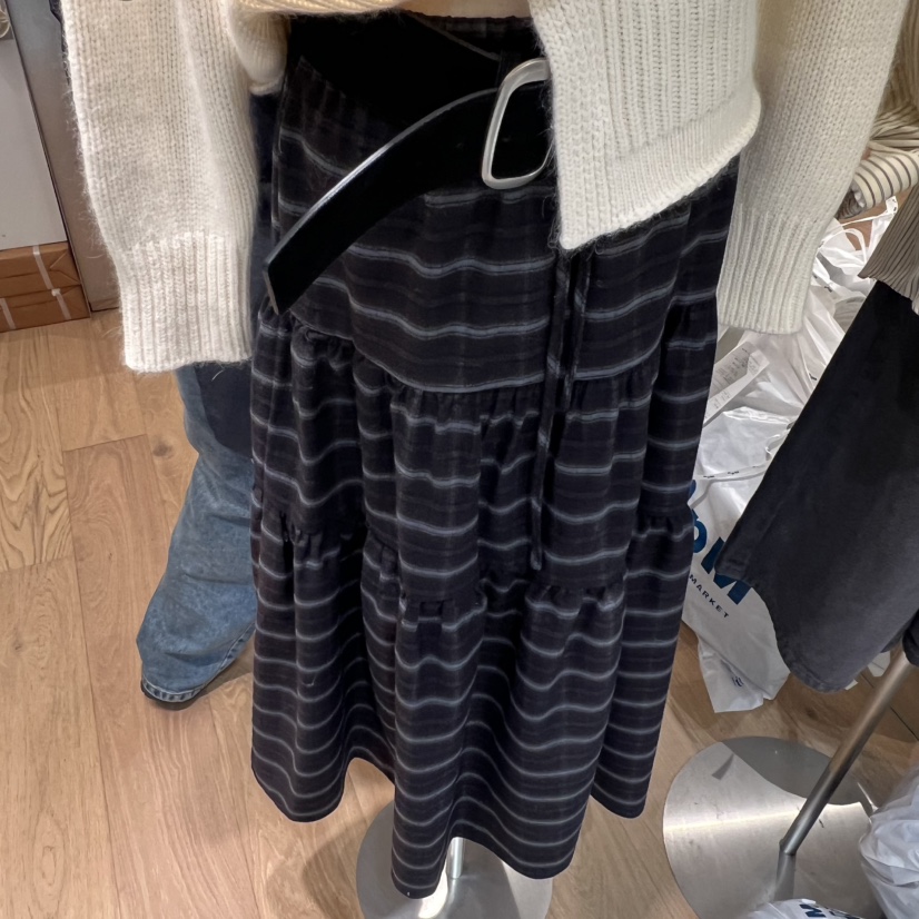 MEET ME東大門㊣直郵女士新款休閑25秋冬半身裙中短裙不含腰帶MEET ME半身裙/中短裙圖色2