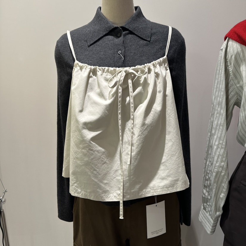 ANDMORE BUTTON韓國直郵㊣女裝新款真品25秋冬人氣吊帶背心ANDMORE BUTTON吊帶/背心