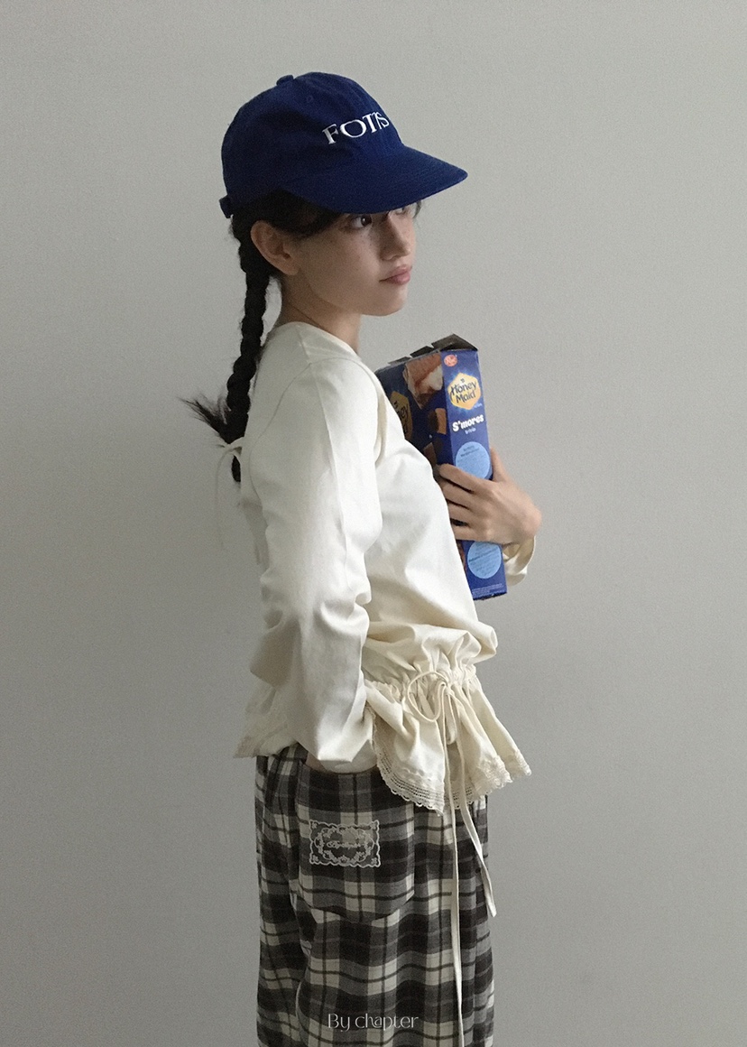BY CHAPTER東大門㊣代購女裝新款25秋冬時尚人氣長袖T恤口袋BY Chapter長袖T恤