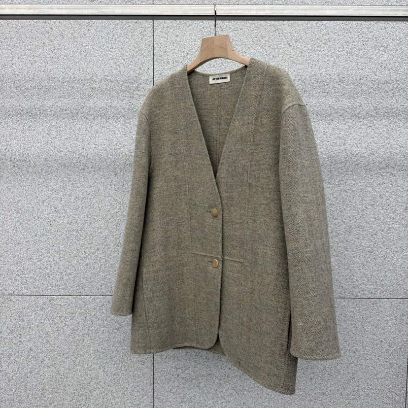 AT THE BAGEL東大門㊣實拍女士新款熱賣25秋冬職業真品夾克AT THE BAGEL夾克圖色1