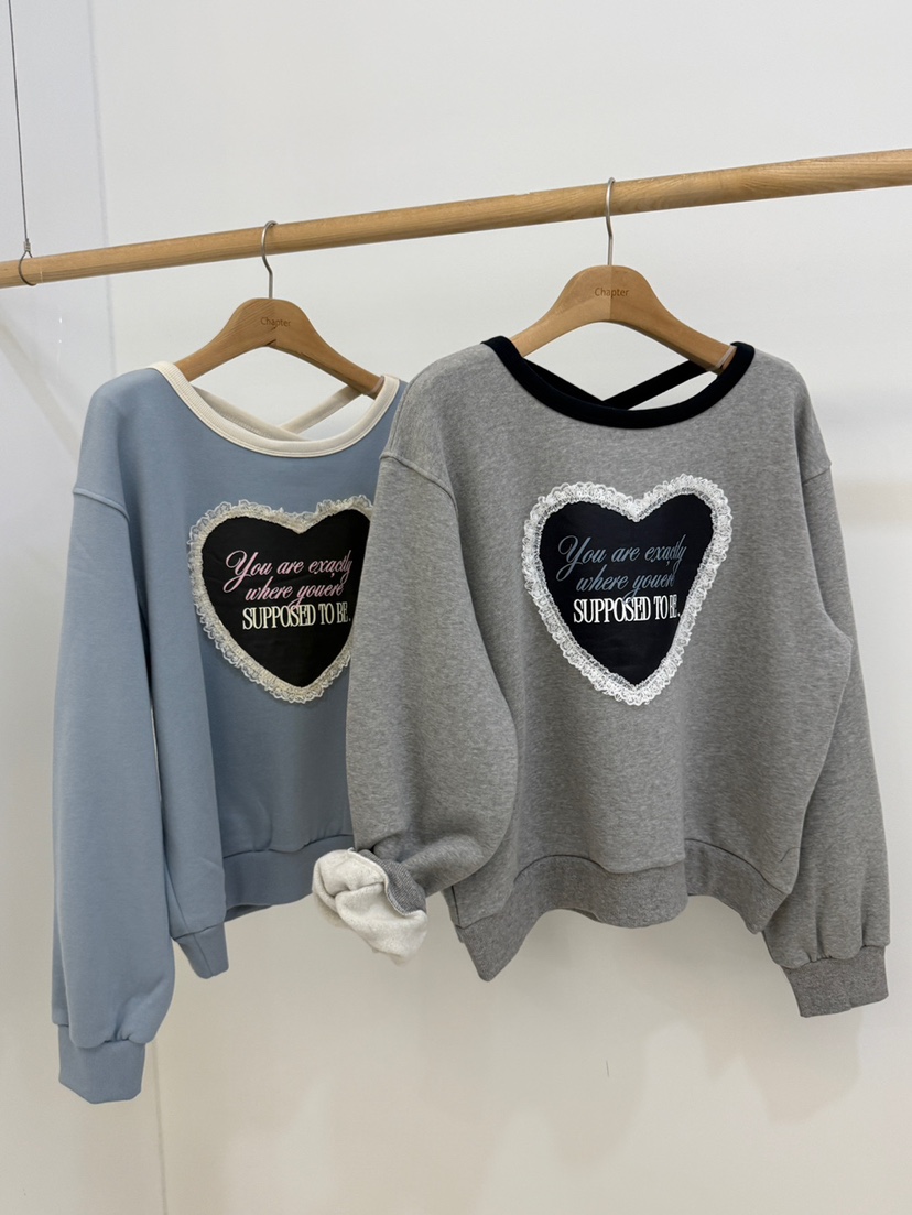 BY CHAPTER韓國代購㊣女裝新品休閑熱賣時尚人氣25秋冬衛衣BY Chapter衛衣
