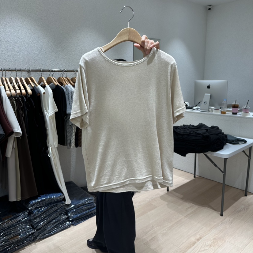 EPIC-S東大門㊣直郵女裝新品推薦熱賣休閑職業T恤天絲羊毛EPIC-ST恤圖色2