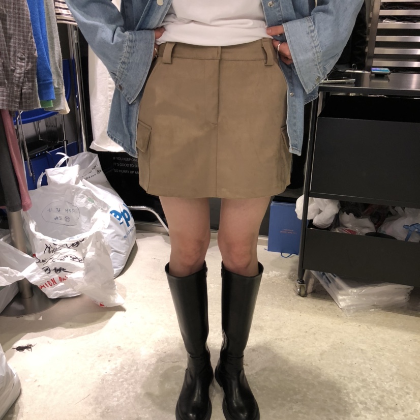 BANY ANCO東大門㊣實拍女士新品休閑熱賣職業推薦裙褲絨面革BANY ANCO裙褲圖色2