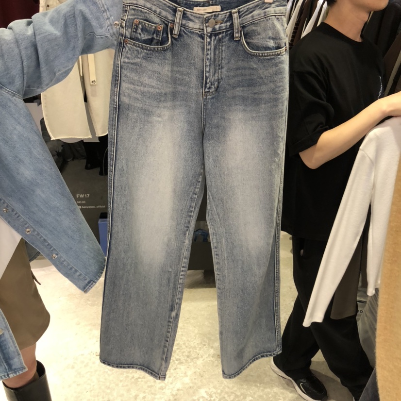 BANY ANCO東大門㊣直郵女士新品時尚推薦休閑真品25秋冬牛仔褲BANY ANCO牛仔褲圖色1