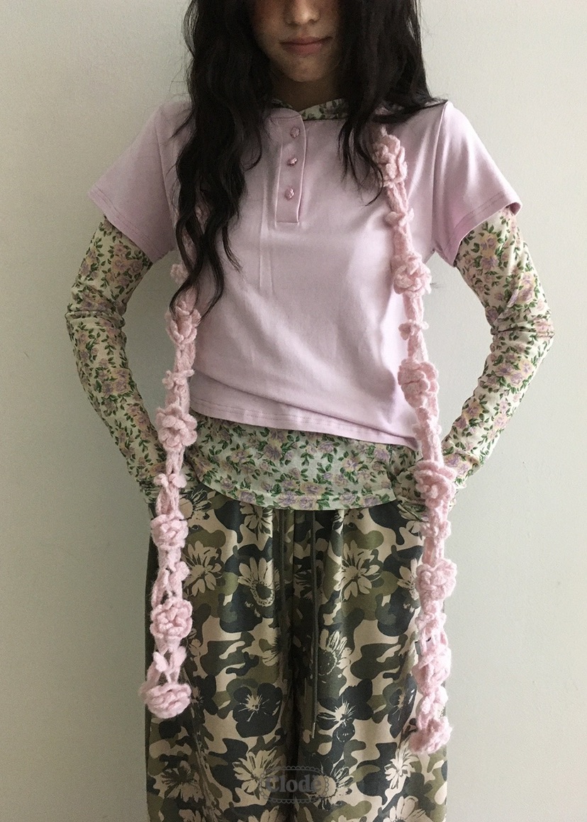 CLODE東大門㊣代購女士新品職業長袖T恤不含圍巾假兩件連帽CLODE長袖T恤圖色1